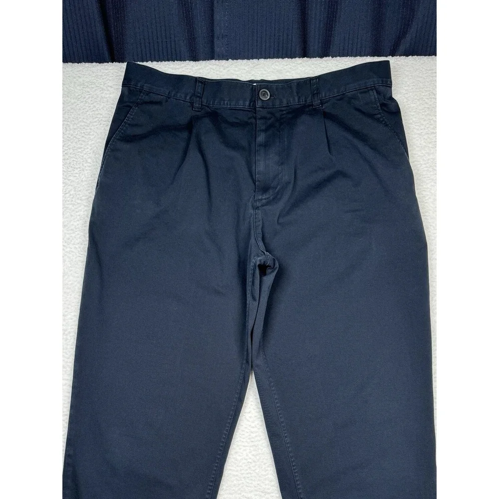COS Navy Blue Trousers Chino Pants - Men's 38R (Fits 36x30)